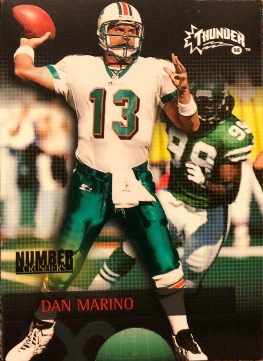 Dan Marino #5 Football Cards 1998 Skybox Thunder Number Crushers
