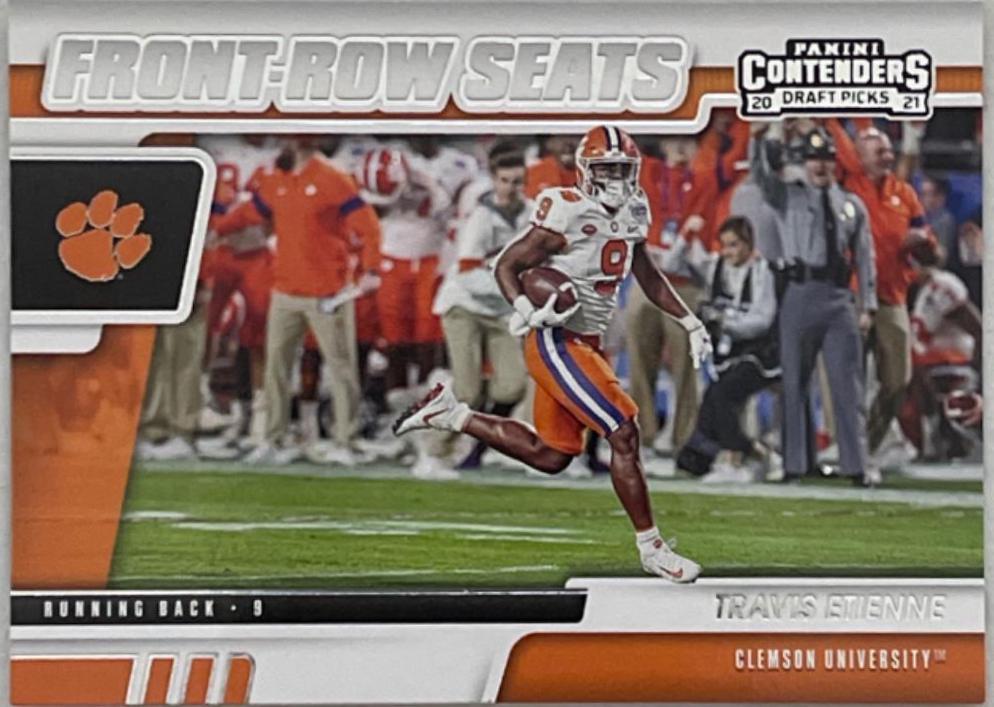 Travis Etienne #21 Football Cards 2021 Panini Contenders Draft Picks Front Row Seats