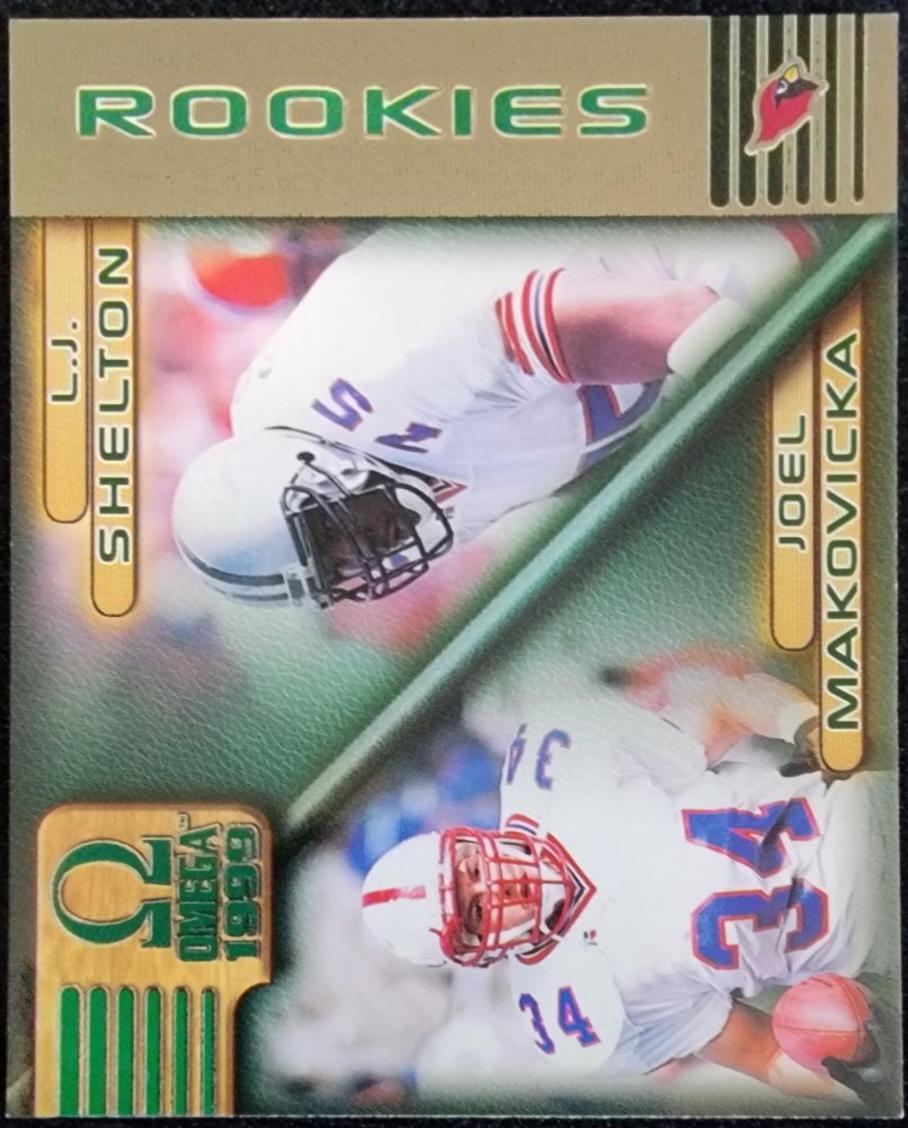 L.J. Shelton / Joel Makovicka #8 Football Cards 1999 Pacific Omega