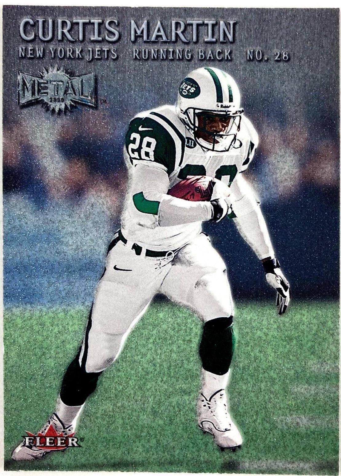 Curtis Martin #24 Football Cards 2000 Metal