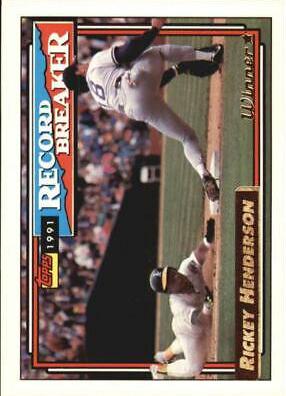 Rickey Henderson #2 Baseball Cards 1992 Topps Gold