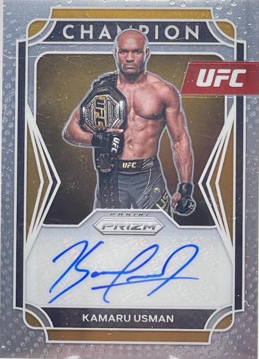 Kamaru Usman #CS-KU Ufc Cards 2022 Panini Prizm UFC Champion Signatures