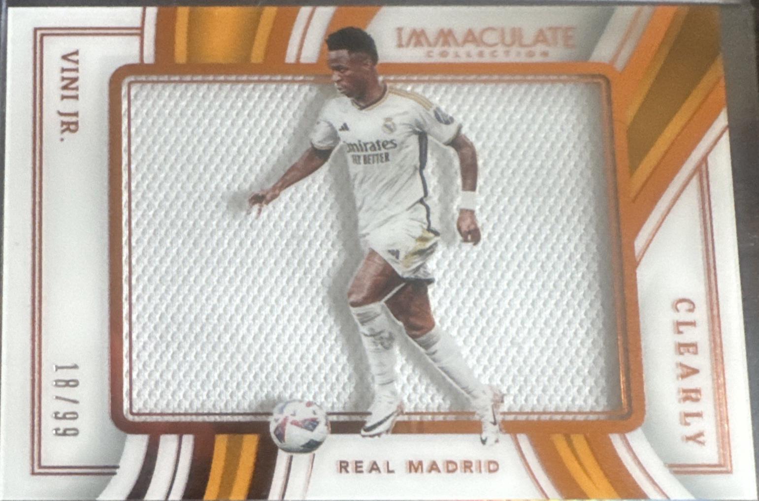 Vini Jr. #CJ-VJ 2023 Panini Immaculate Clearly Jersey Soccer