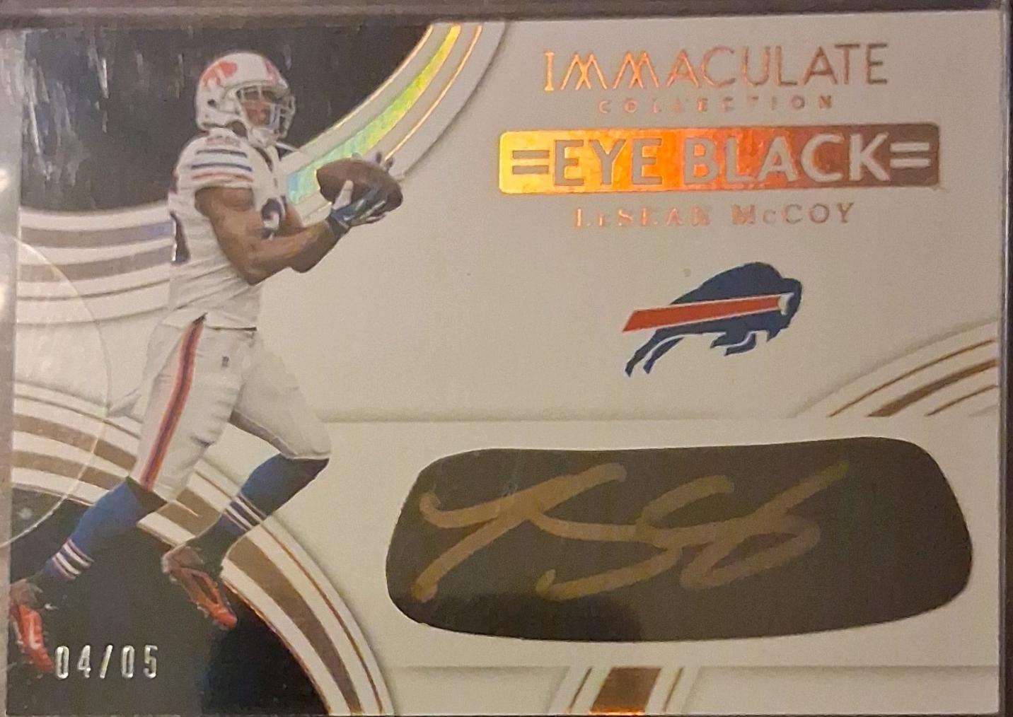 LeSean McCoy #LM 2016 Panini Immaculate Eye Black Autographs Football