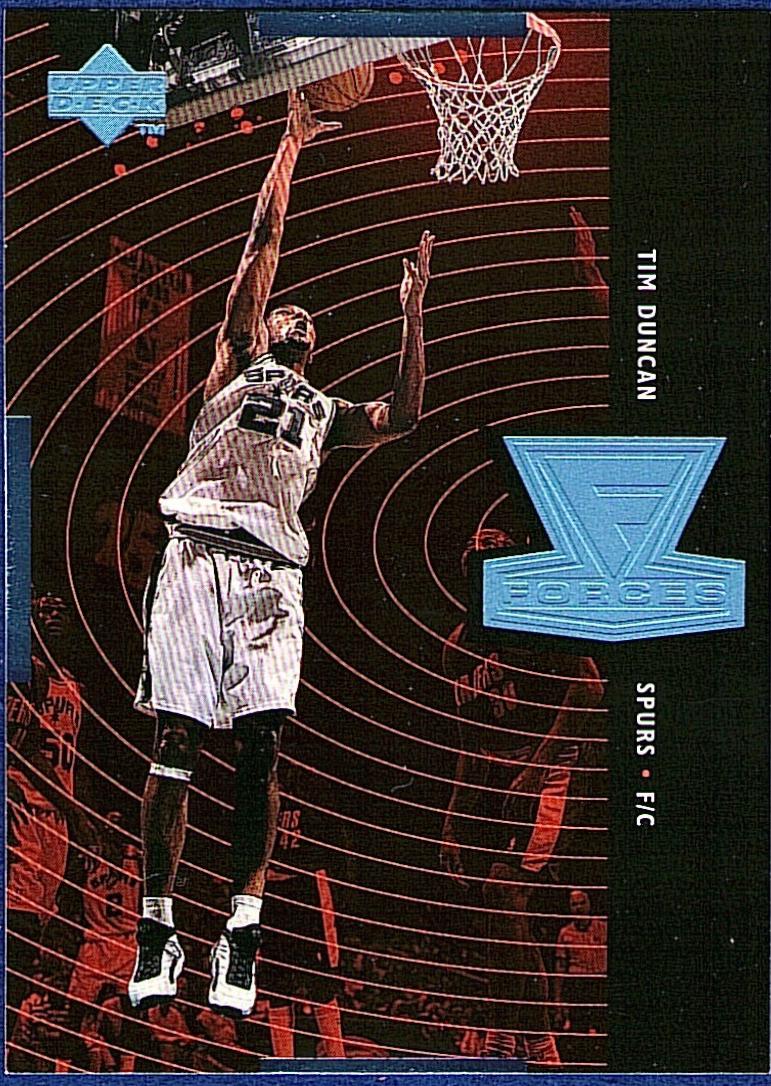 Tim Duncan #F17 Basketball Cards 1998 Upper Deck Forces