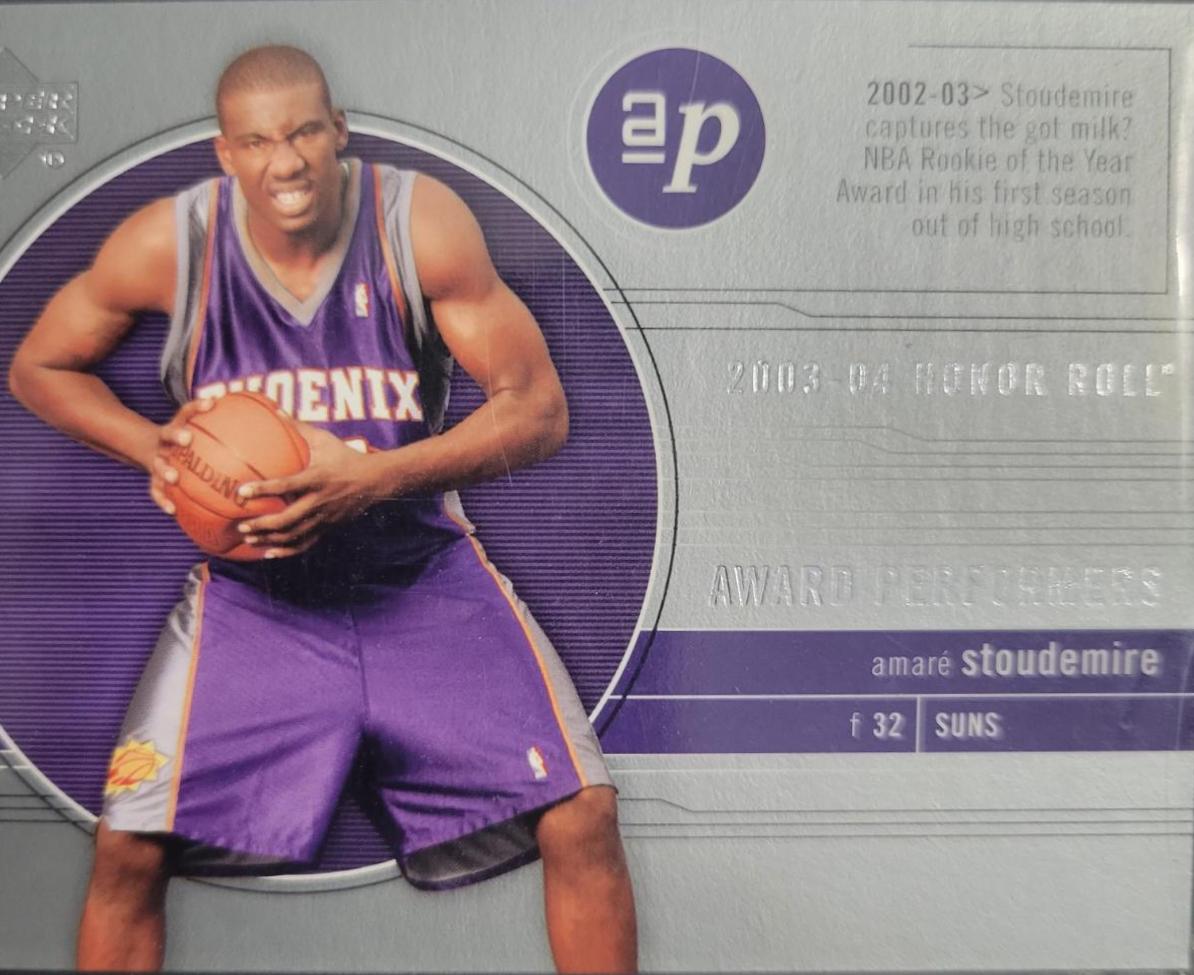 Amare Stoudemire #AP6 Basketball Cards 2003 Upper Deck Honor Roll Award Performers