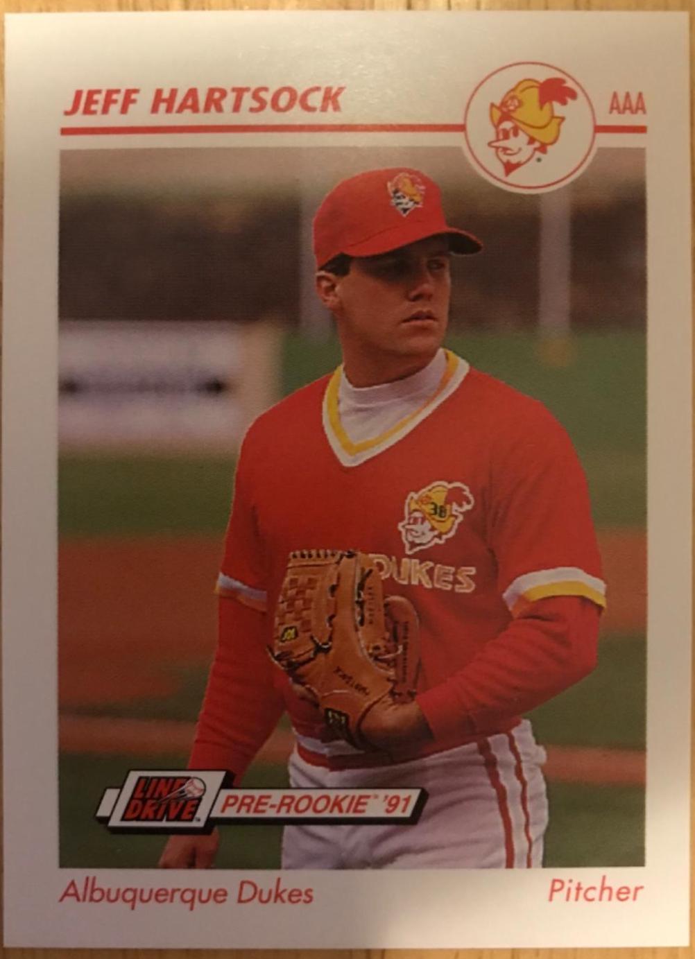Jeff Hartsock #8 Baseball Cards 1991 Impel Line Drive