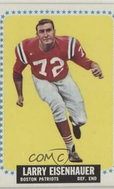 Larry Eisenhauer #8 Football Cards 1964 Topps