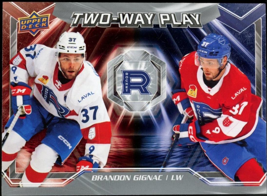 Brandon Gignac #TWP-5 Hockey Cards 2024 Upper Deck AHL Two-Way Play