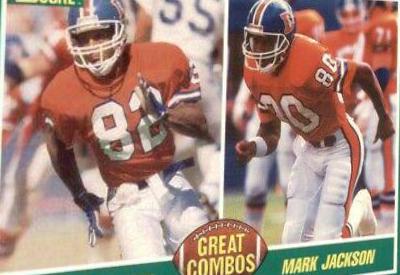Mark Jackson, Vance Johnson #277 Football Cards 1989 Panini Score