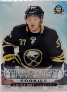 Casey Mittelstadt #CCR-5 Hockey Cards 2018 O-Pee-Chee Coast-to-Coast Transparent Rookies