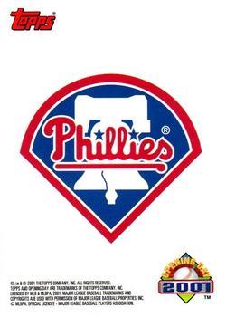 Philadelphia Phillies Baseball Cards 2001 Topps Opening Day Team Logo Stickers