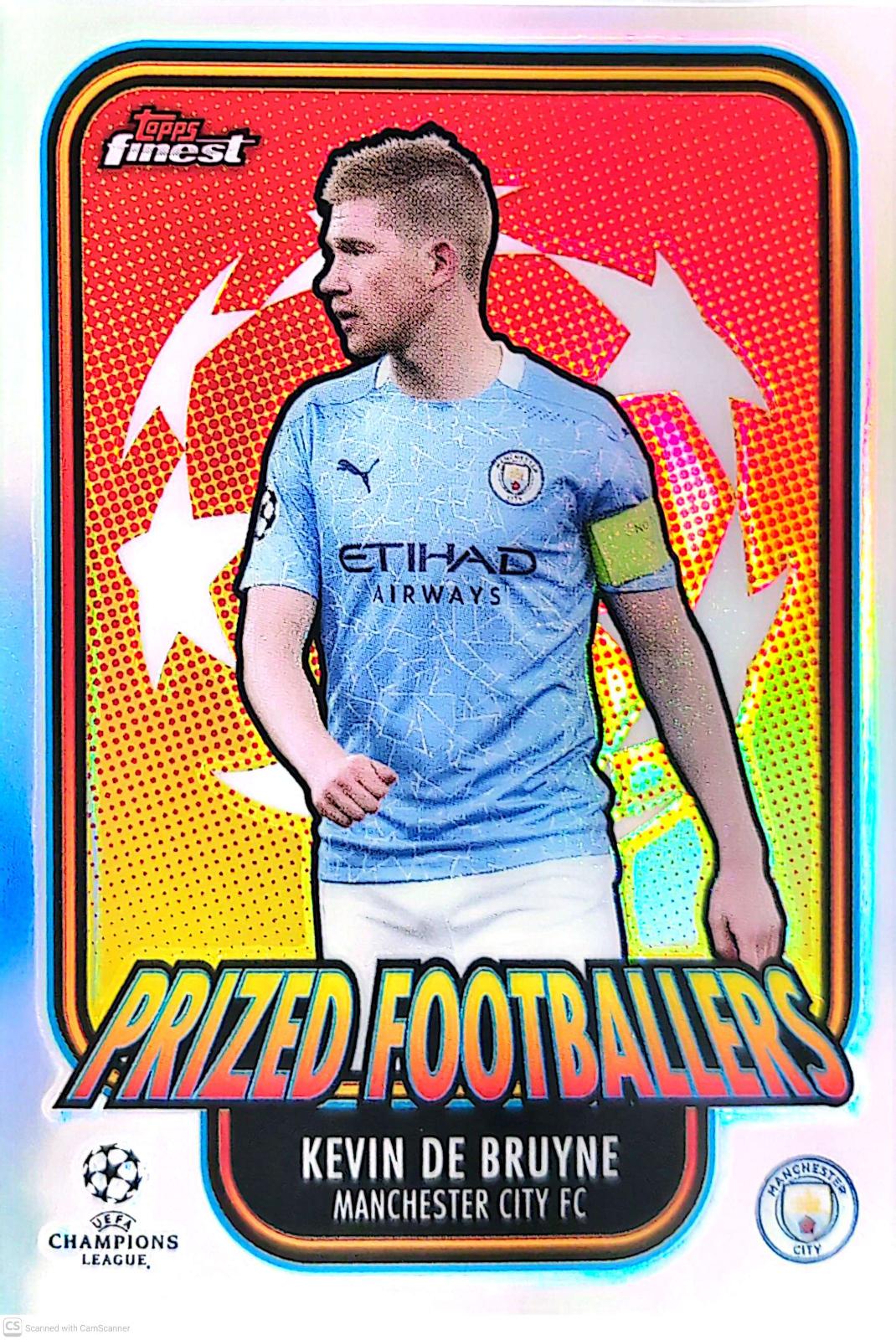 Kevin De Bruyne #PF-KD 2020 Topps Finest UEFA Champions League Prized Footballers