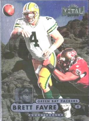 Brett Favre #4 Football Cards 1998 Metal Universe