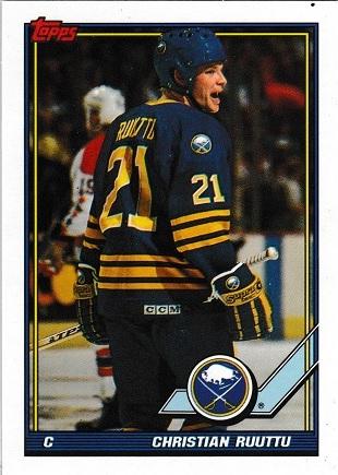Christian Ruuttu #115 1991-92 Topps Hockey