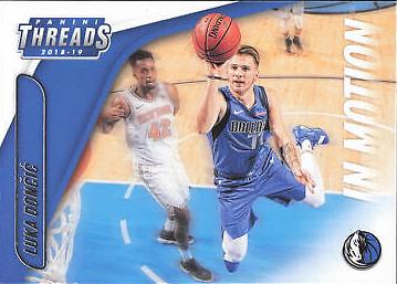 Luka Doncic #15 Basketball Cards 2018 Panini Threads in Motion