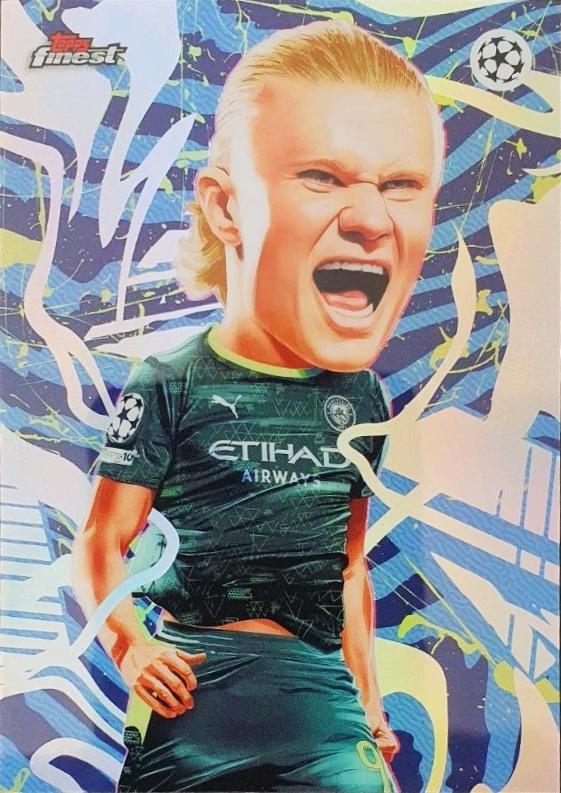 Erling Haaland #HL-7 2025 Topps Finest UEFA Headliners