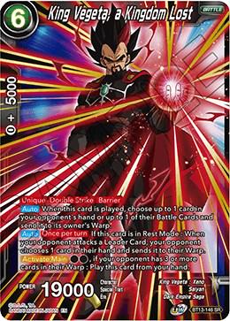 King Vegeta, a Kingdom Lost BT13-146 Dragon Ball Super Supreme Rivalry