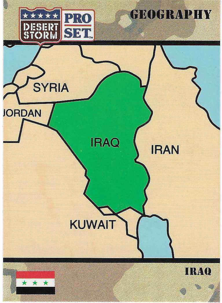 Republic of Iraq #25 1991 Pro Set Desert Storm Baseball