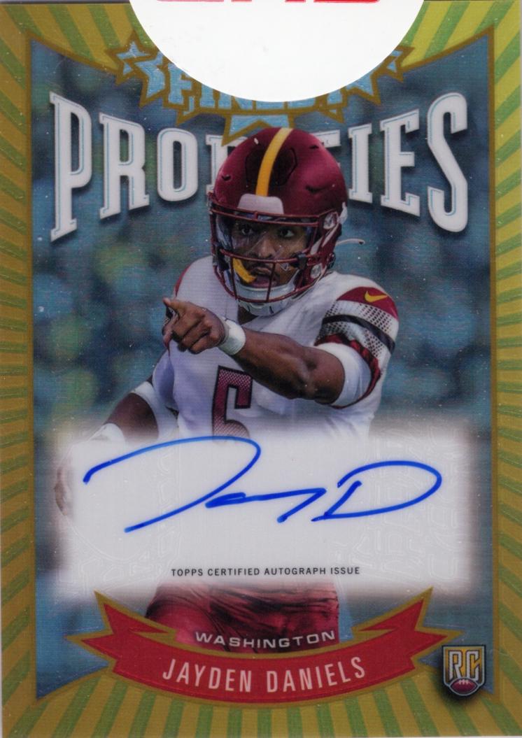 Jayden Daniels #P-JD Football Cards 2024 Topps Finest Prodigies Autograph