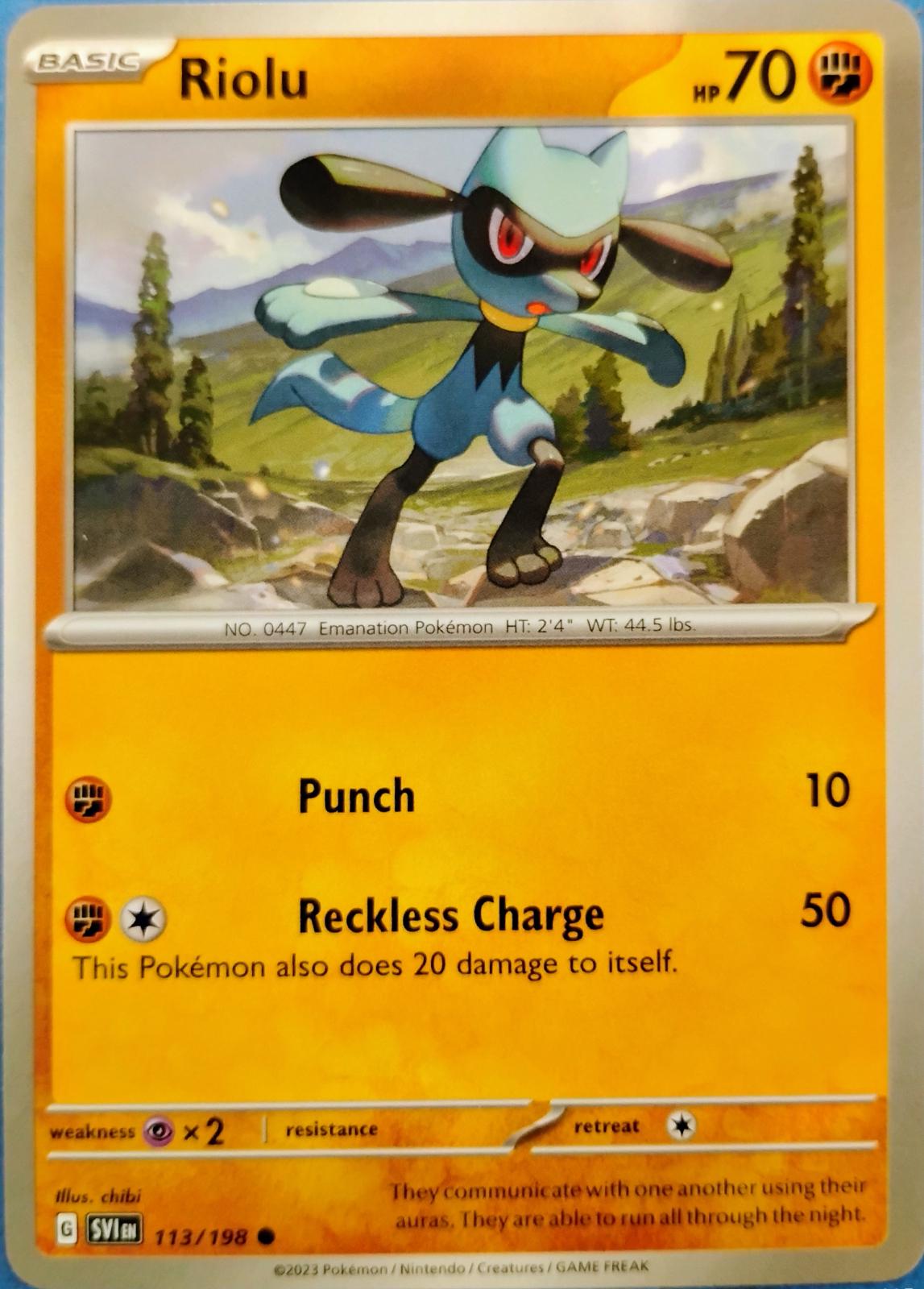 Riolu #113 Pokemon Scarlet & Violet