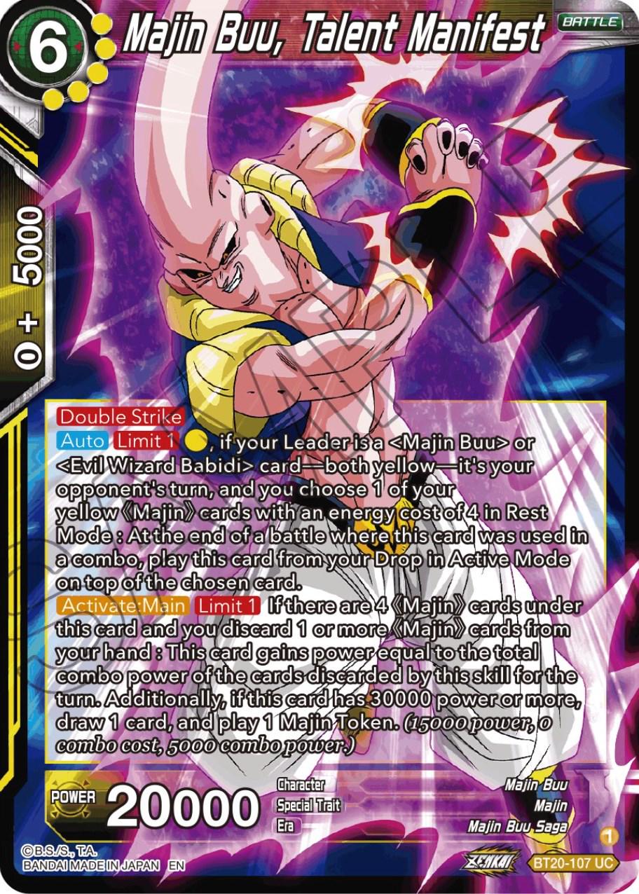 Majin Buu, Talent Manifest BT20-107 Dragon Ball Super Power Absorbed