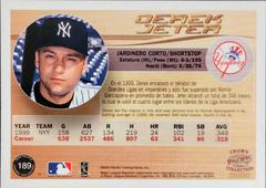 Derek Jeter #189 [Back]  | Derek Jeter Baseball Cards 2000 Pacific Crown Collection