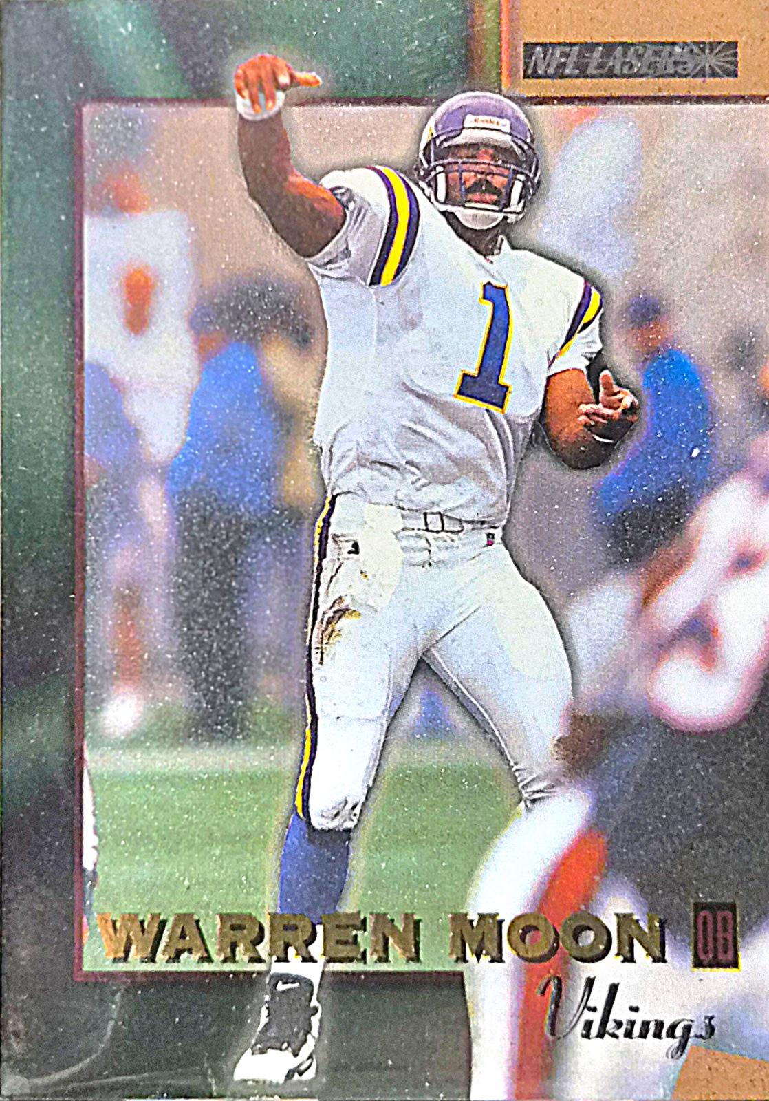 Warren Moon #57 1996 Panini Score Board NFL Lasers