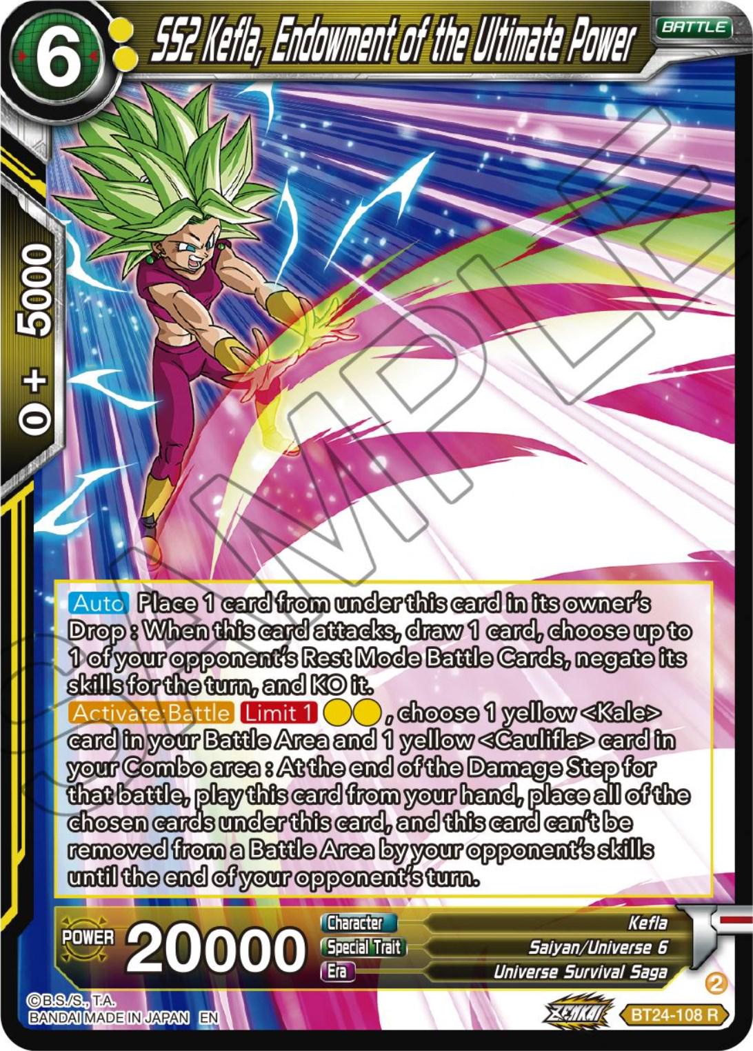 SS2 Kefla, Endowment of the Ultimate Power BT24-108 Dragon Ball Super Beyond Generations