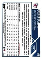 Back Of Card | Shane Bieber Baseball Cards 2023 Topps