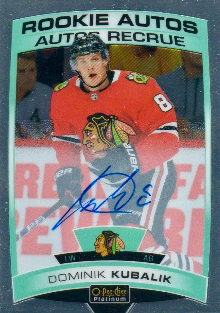 Dominik Kubalik #R-DK 2019-20 O-Pee-Chee Platinum Hockey Rookie Autos