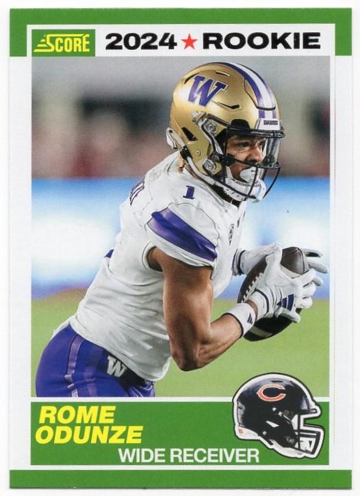 Rome Odunze #6 Football Cards 2024 Panini Score 35th Anniversary Rookie
