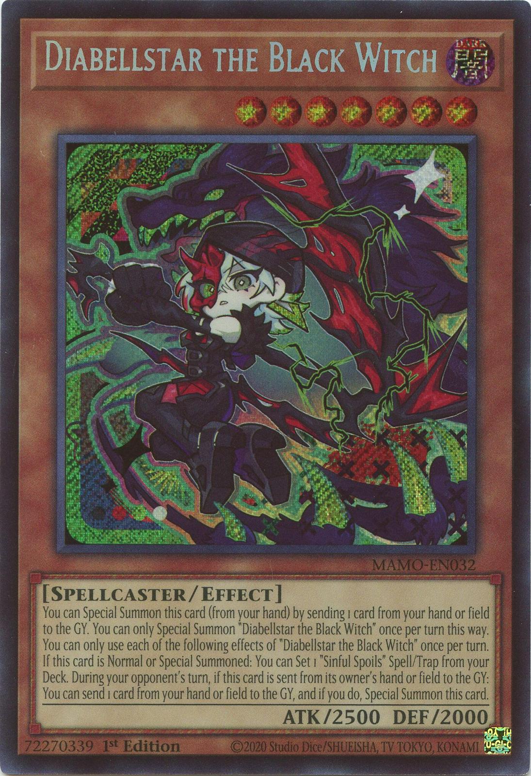 鍾乳石　モンスター Diabellstar the Black Witch [Secret Rare] MAMO-EN032 Prices