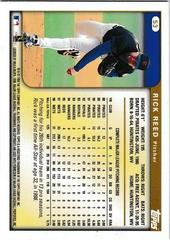 Back Of Card | Rick Reed Baseball Cards 1999 Topps
