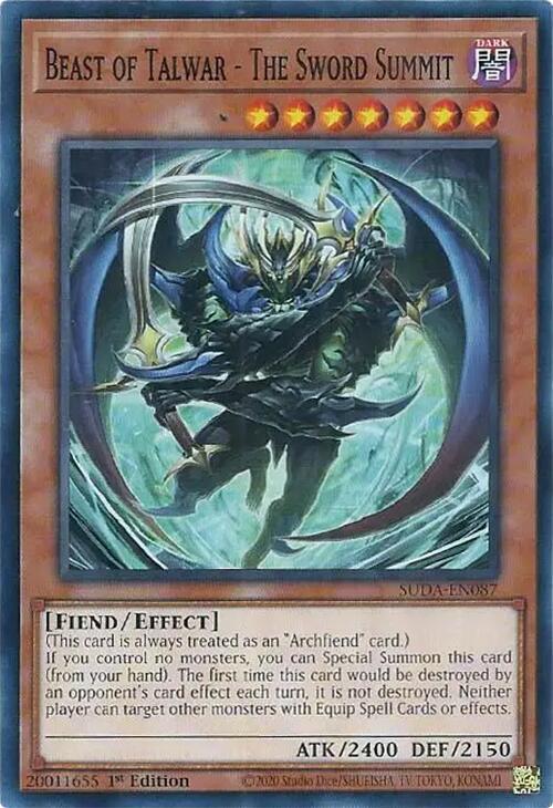Beast of Talwar - The Sword Summit SUDA-EN087 YuGiOh Supreme Darkness