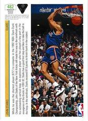 Back Of Card | John Starks Basketball Cards 1991 Upper Deck