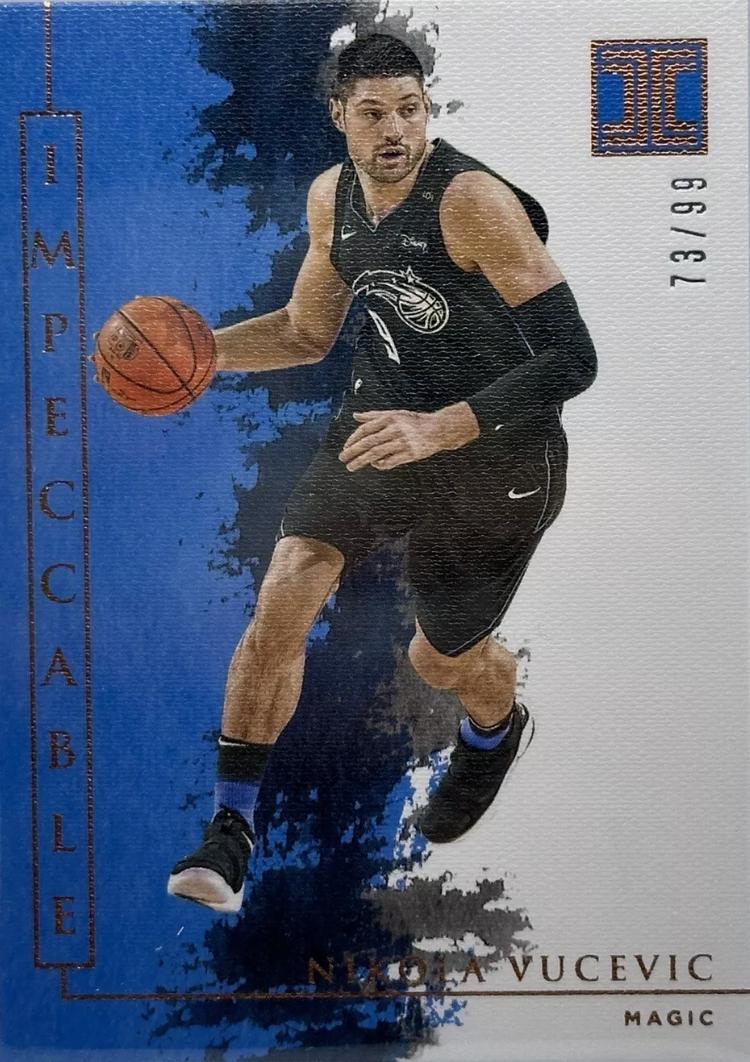 Nikola Vucevic #12 Basketball Cards 2019 Panini Impeccable