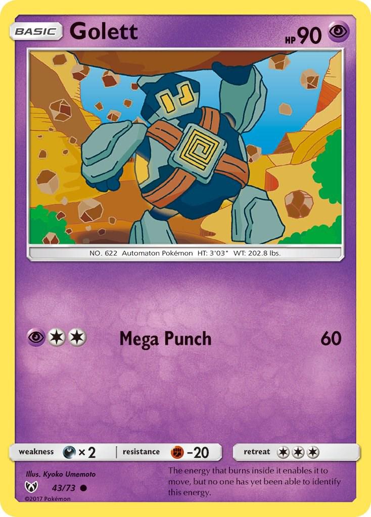 Golett #43 Pokemon Shining Legends