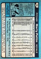 Back Of Card | Marty Pattin Baseball Cards 1980 Topps