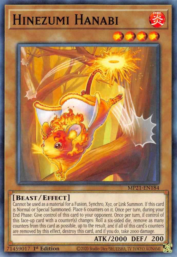 Hinezumi Hanabi MP21-EN184 YuGiOh 2021 Tin of Ancient Battles Mega Pack