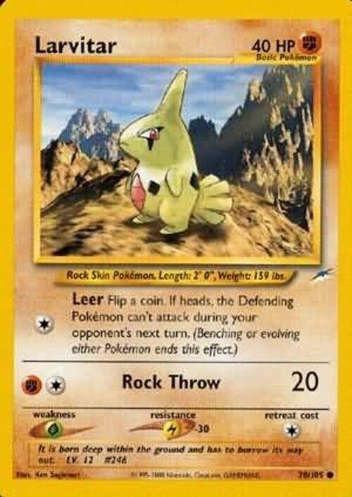 Larvitar #70 Pokemon Neo Destiny