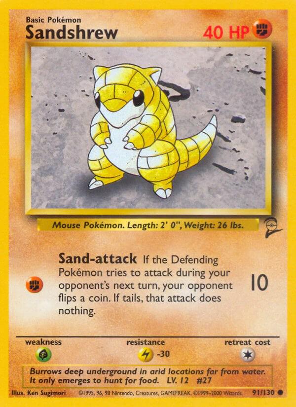 Sandshrew #91 Pokemon Base Set 2