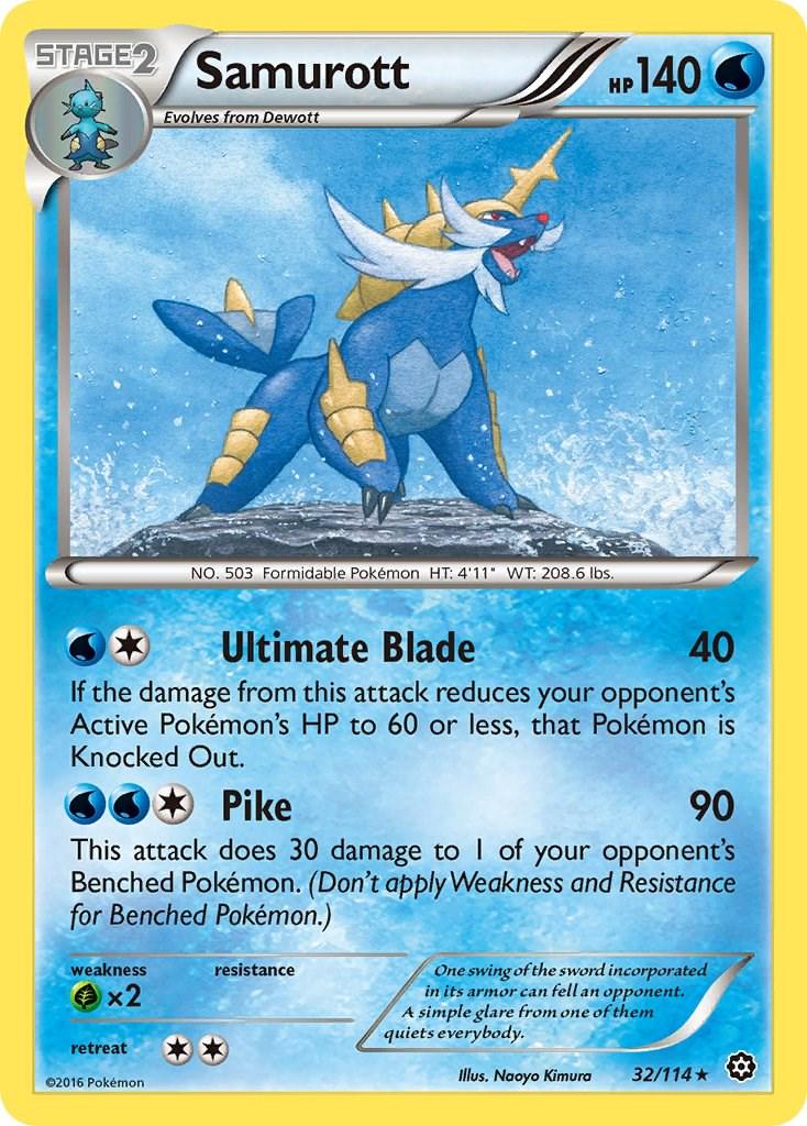 Samurott #32 Pokemon Steam Siege