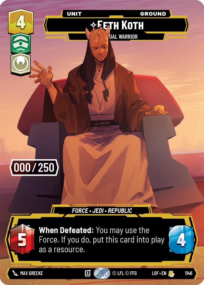 Eeth Koth - Spiritual Warrior [Serialized] #1146 Precios | Star Wars ...