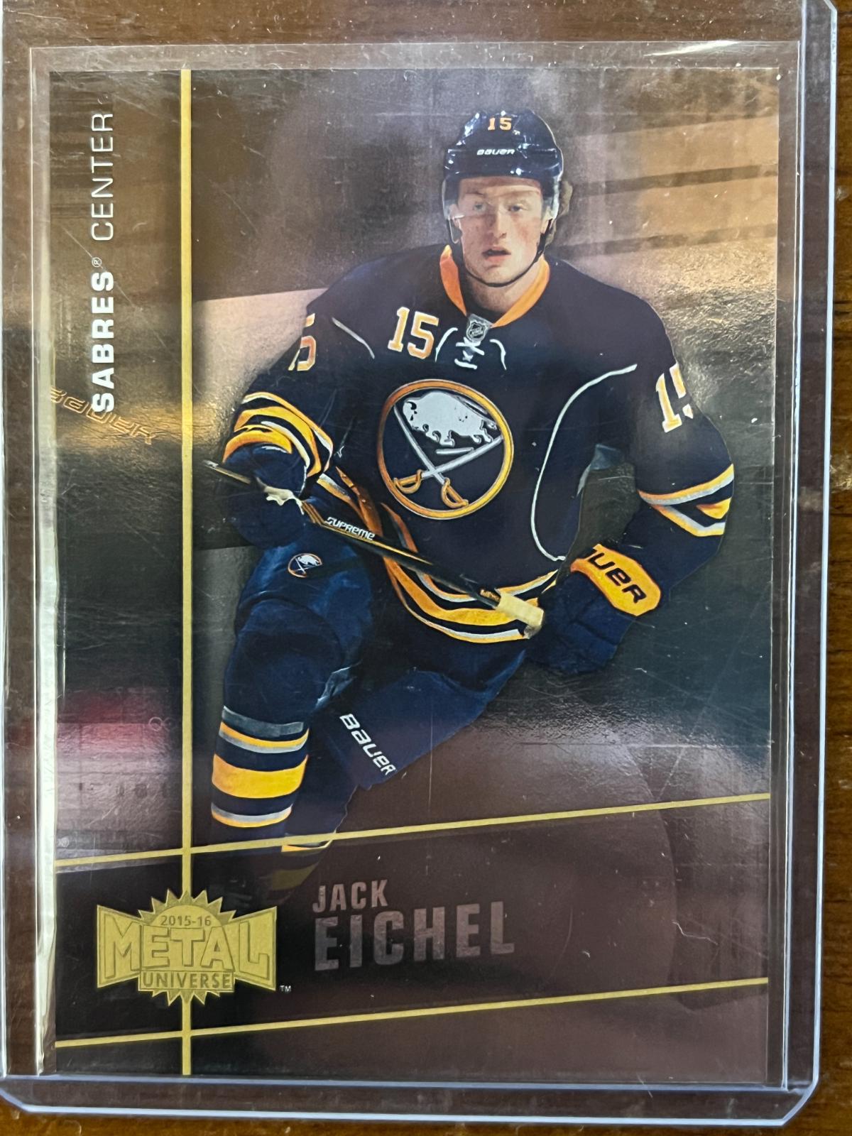 Jack Eichel #MU-20 2015 Fleer Showcase Metal Universe Rookie Hockey