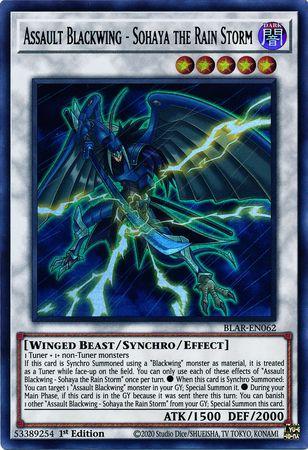 Assault Blackwing - Sohaya the Rain Storm BLAR-EN062 YuGiOh Battles of Legend: Armageddon