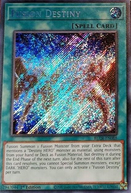 Fusion Destiny BLCR-EN088 YuGiOh Battles of Legend: Crystal Revenge