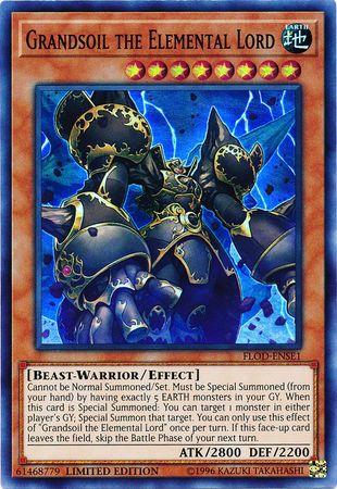 Grandsoil the Elemental Lord FLOD-ENSE1 YuGiOh Flames of Destruction