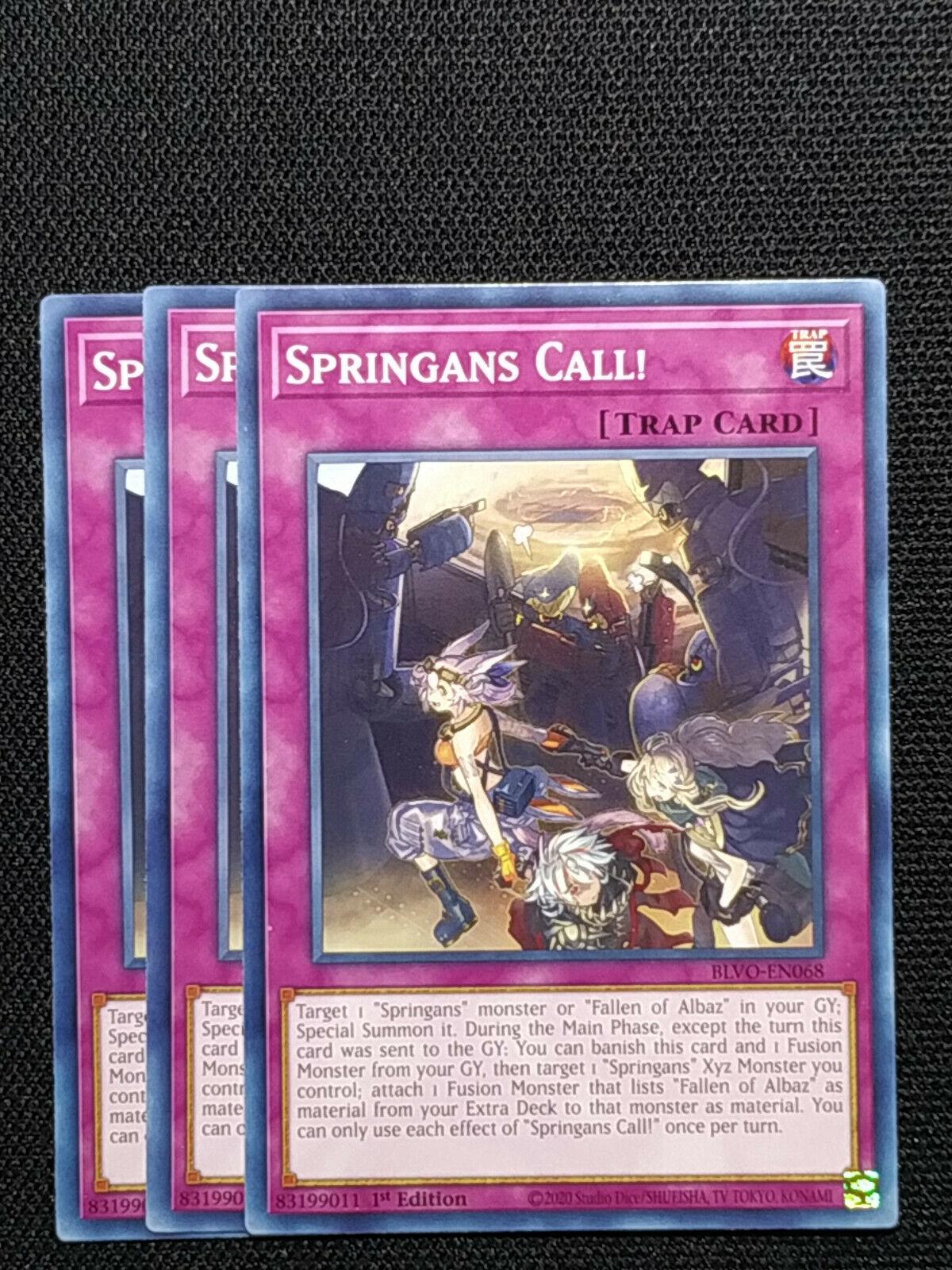 Springans Call! BLVO-EN068 YuGiOh Blazing Vortex
