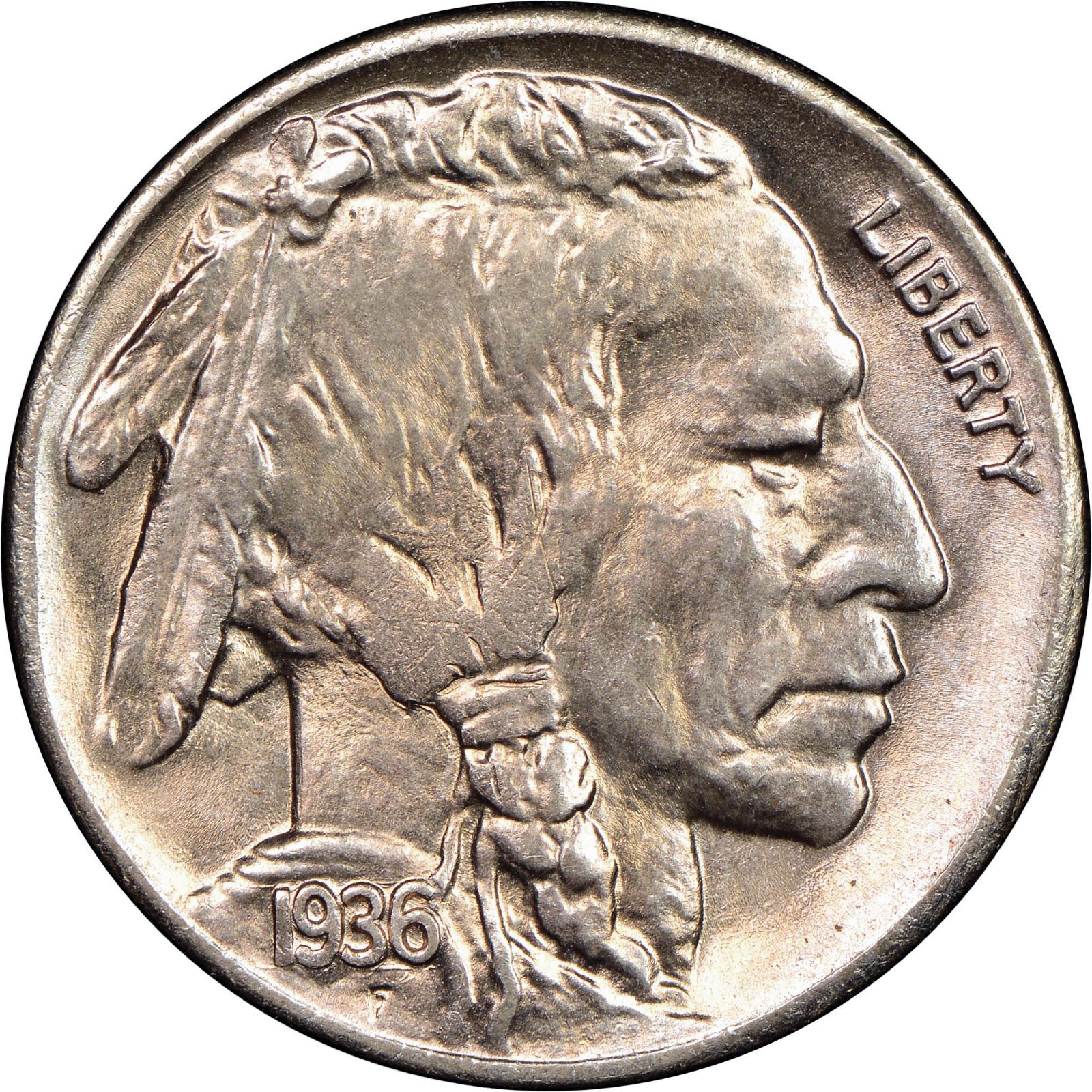 1936 D Coins Buffalo Nickel